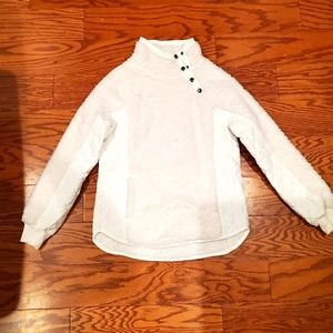 Abercrombie & Fitch Asymmetrical Snap Up Sherpa